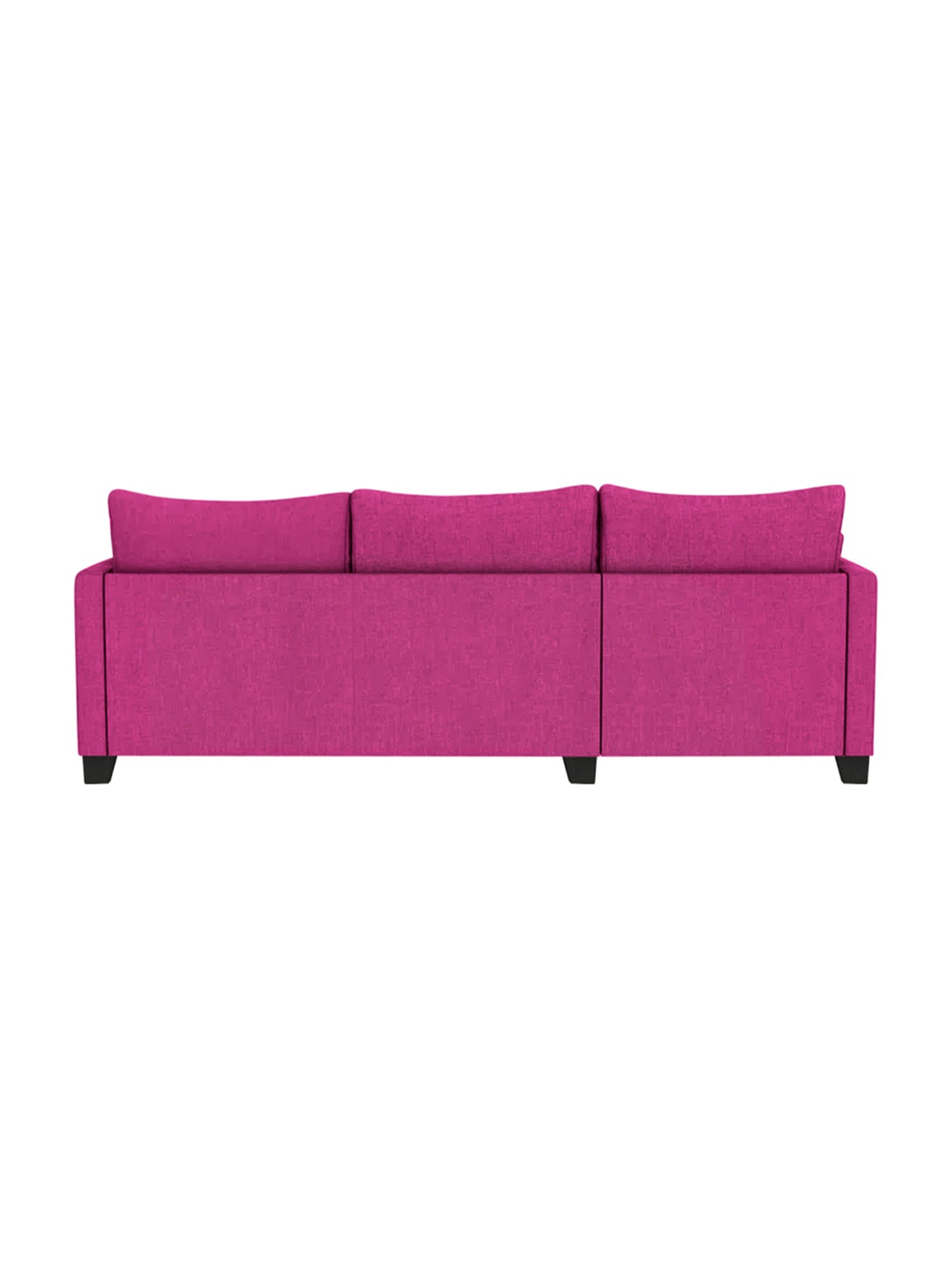 Trevi Duke Purple Fabric & Neem Wood 6 Seater RHS Sectional Sofa