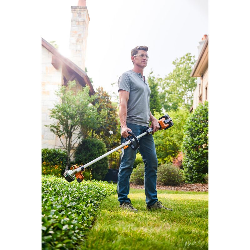 Worx WG184.9 13" Cordless Grass Trimmer/Edger, 40V Li-ion (Tool Only), In-line Wheeled Edging, Command Feed