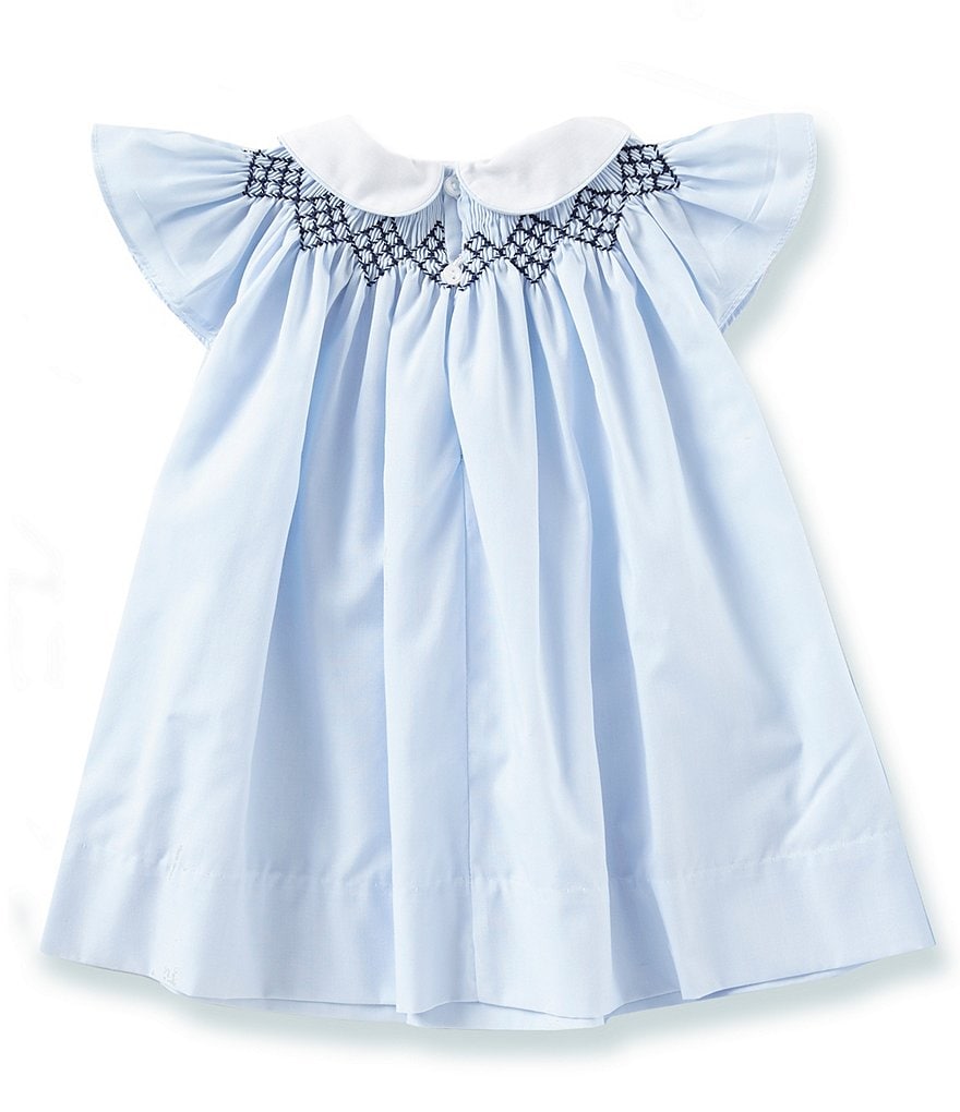 Friedknit Creations Baby Girls 18-24 Months Argyle Smock Dress