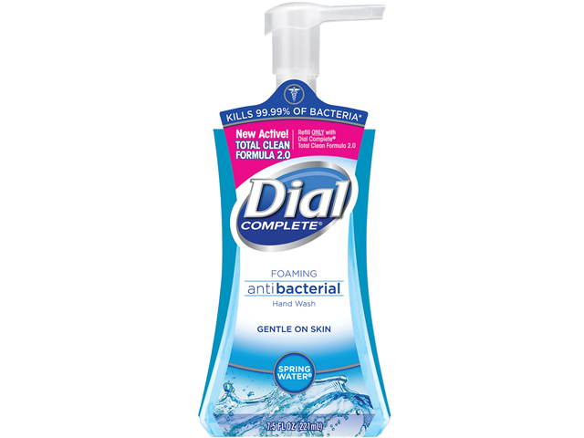 Dial DIA 05401 Antibacterial Foaming Hand Wash, Spring Water, 7.50 oz., 8 / Carton