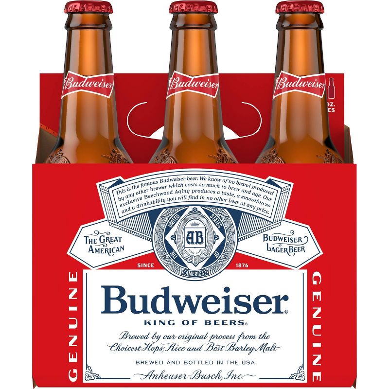 Budweiser Lager Beer - 6pk/12 fl oz Bottles