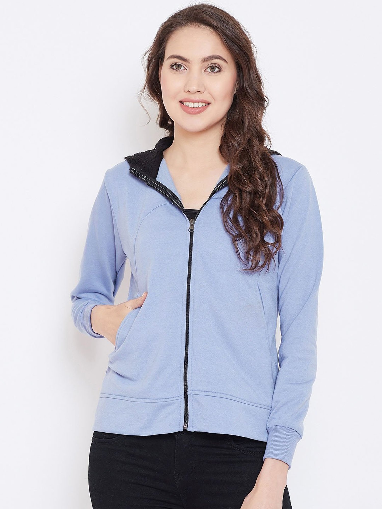 Belle Fille Powder Blue Regular Fit Jacket