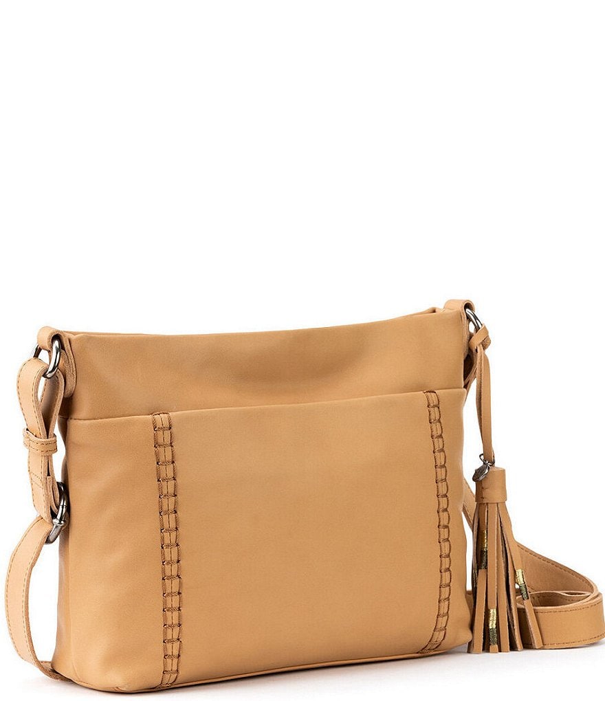 The Sak Melrose Top Zip Embossed Leather Crossbody Bag