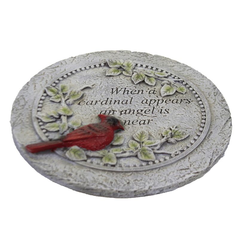 Home & Garden 10.5" Cardinal Blessing Stone Bereavement Red Bird Roman, Inc  -  Outdoor Sculptures And Statues