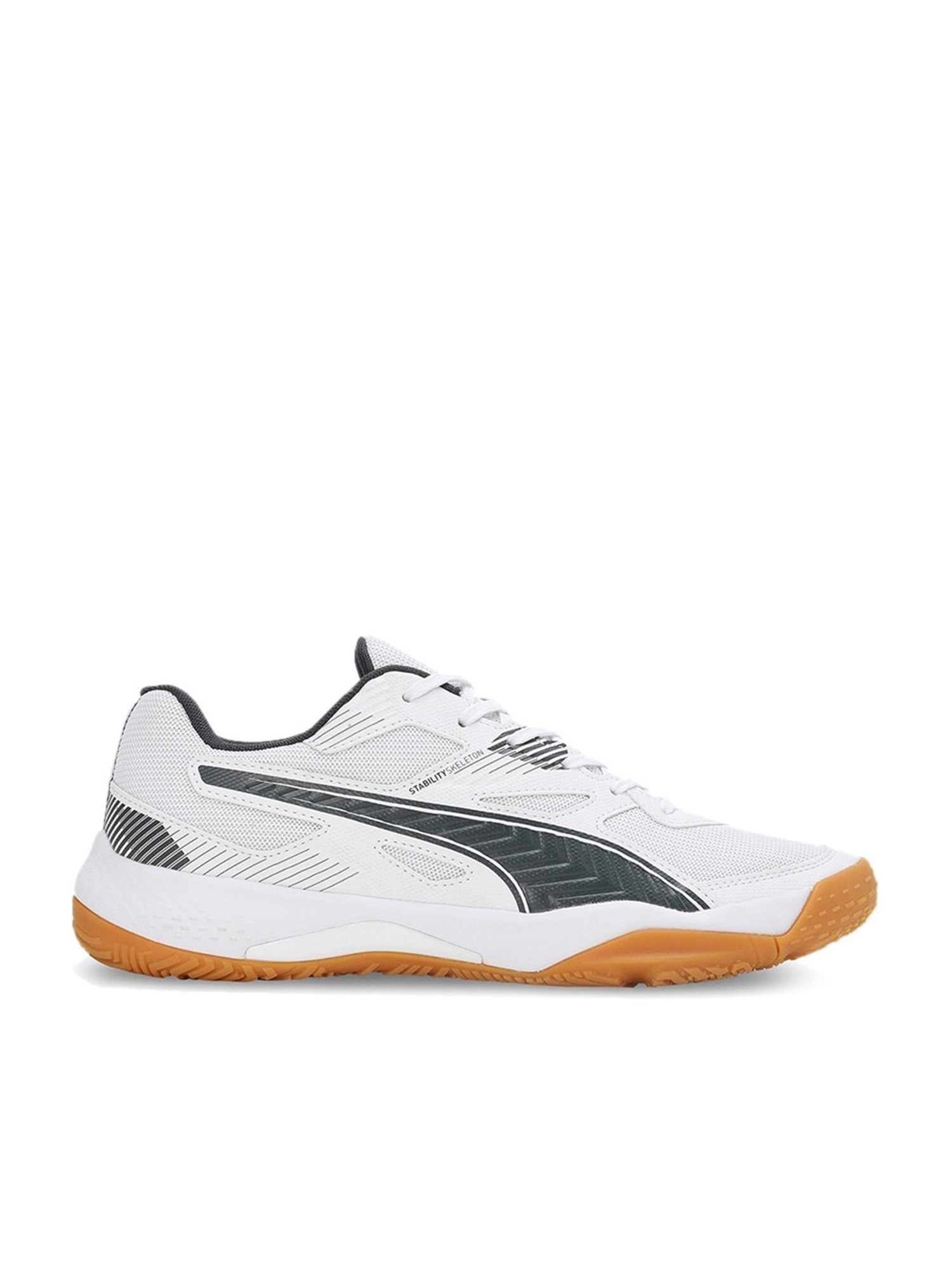 Puma Men's Solarflash II White Indoor Court Shoes