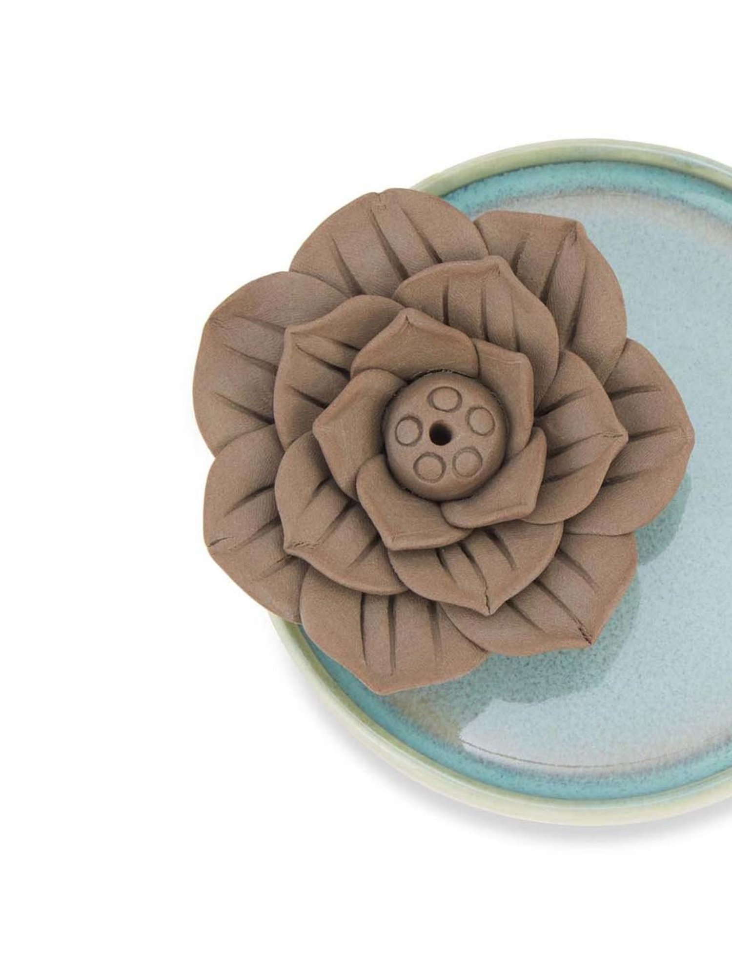 Fabindia Home Yavana Brown Ceramic Incense Holder