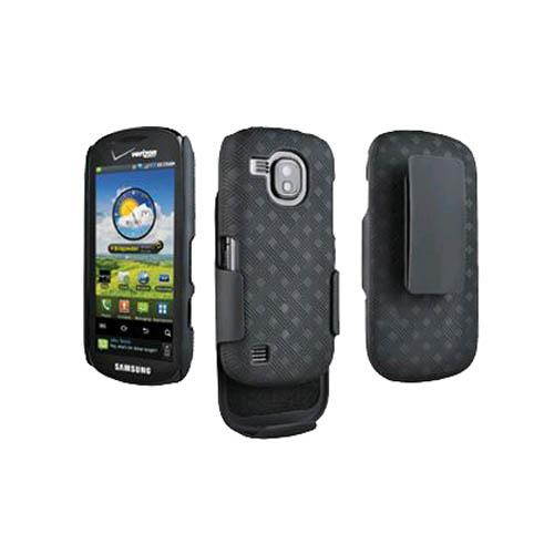 OEM Verizon Samsung Continuum i400 Galaxy S Black Belt Clip Shell Holster Combo (Black)