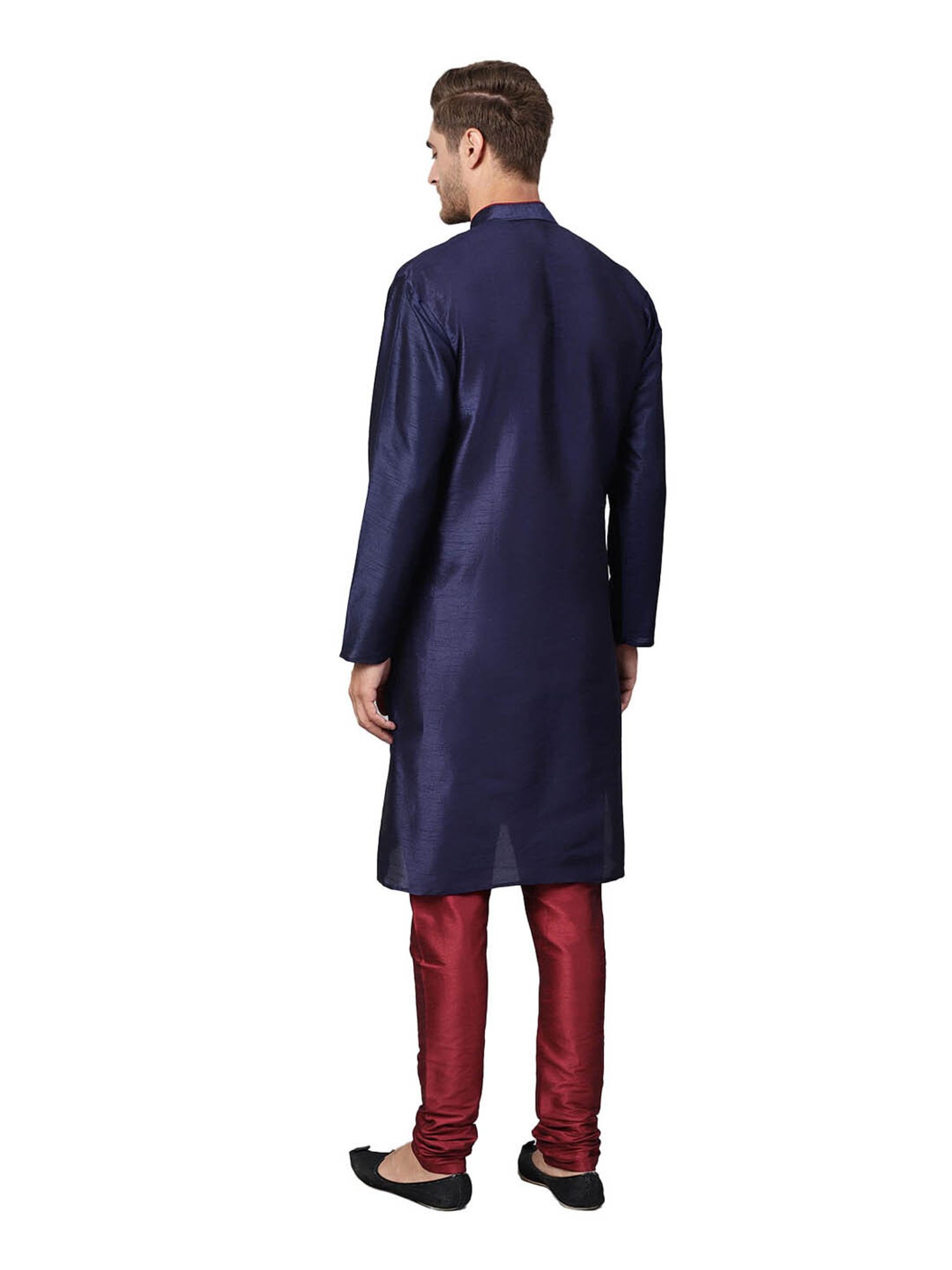 Sojanya Navy & Maroon Regular Fit Kurta Set