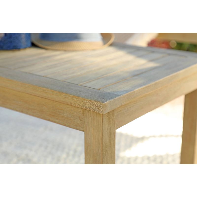 Zen 4pc Outdoor Wood Chat Set with Cushions - Natural - Coaster