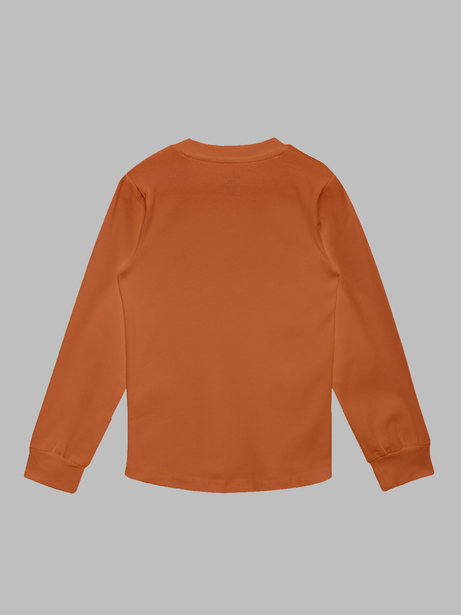 Kiddopanti Kids Rust Solid Full Sleeves T-Shirt