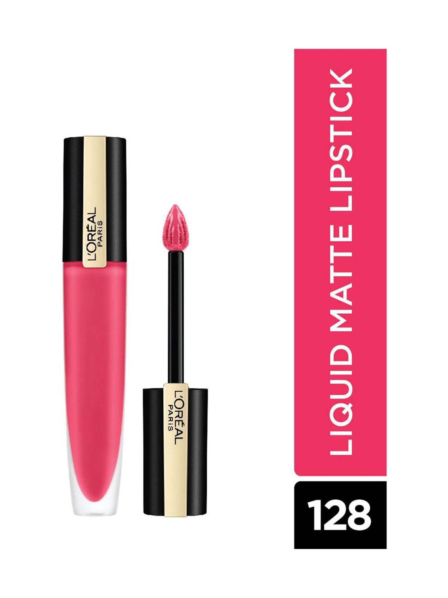 L'Oreal Paris Rouge Signature Matte Liquid Lipstick - 128 I Decide,7ml