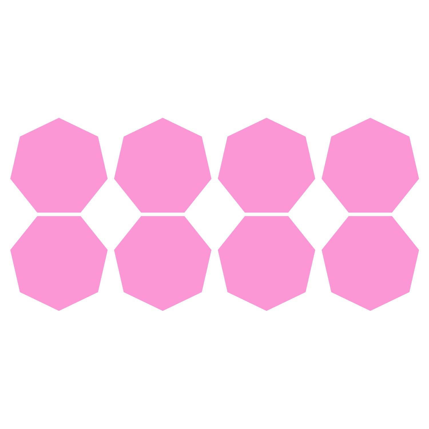 LiteMark 1 Inch Yellow Removable Heptagon Decals - Pack of 160