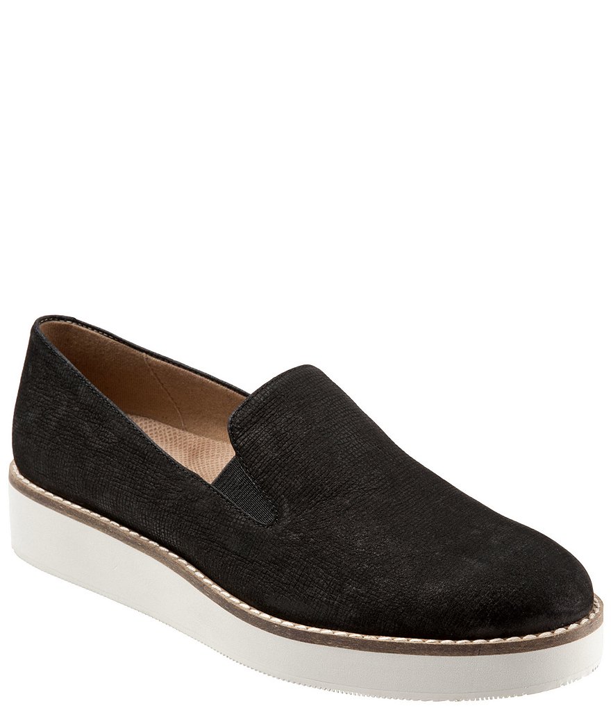 SoftWalk Whistle Embossed Soft Leather Slip-On Sneakers