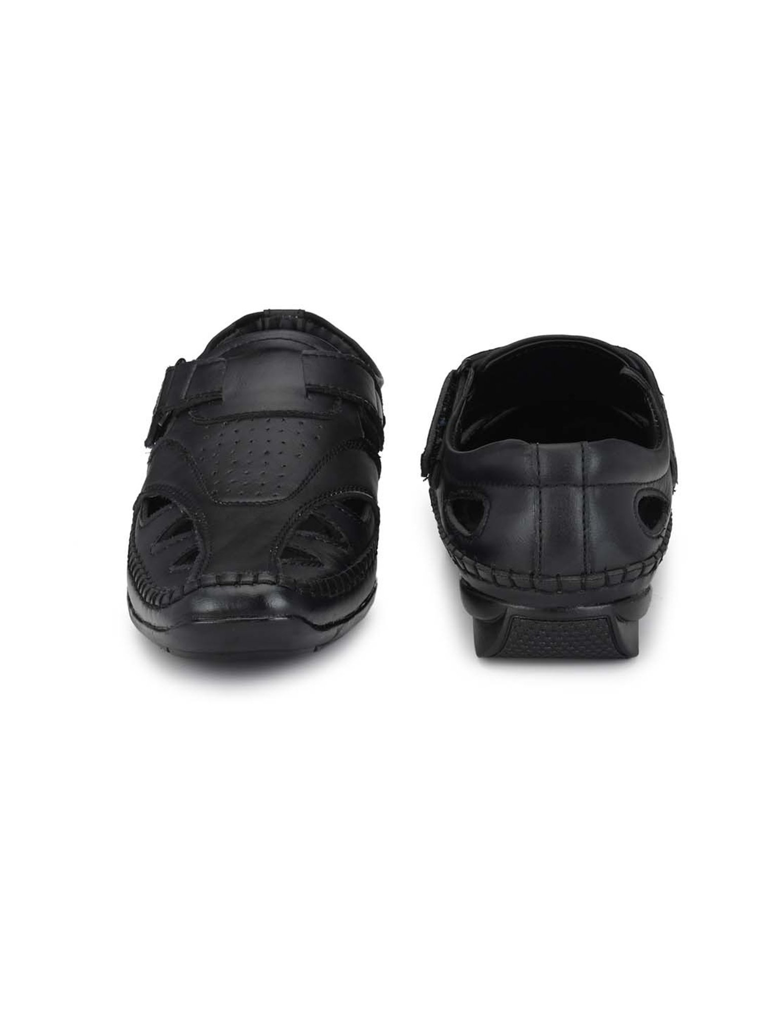 Eego Italy Men's Black Fisherman Sandals