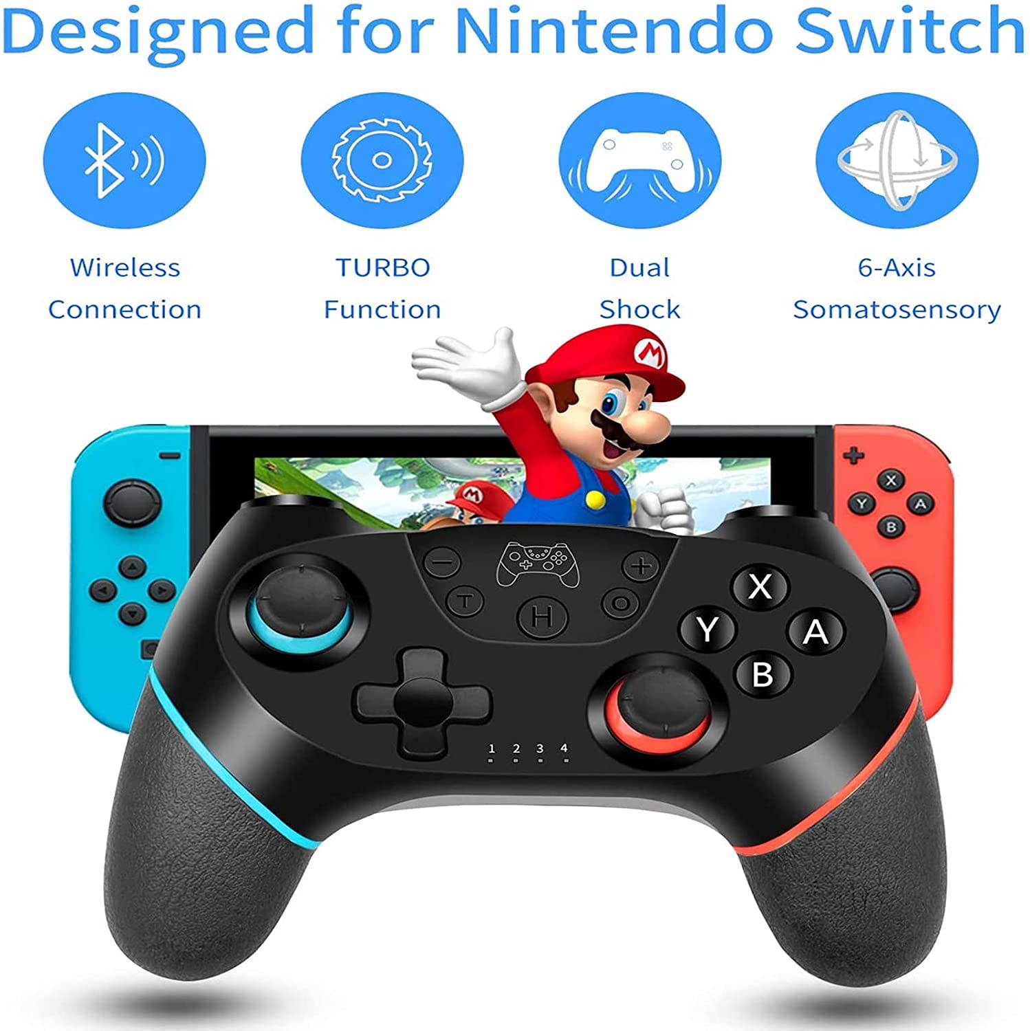 Wireless Pro Controller Gamepad Joypad Remote Joystick for Switch Console