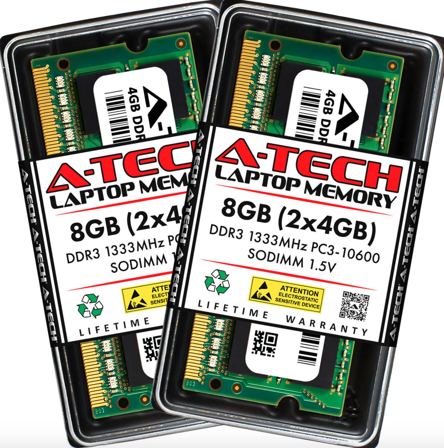 8GB 2 x 4GB PC3-10600 Laptop SODIMM DDR3 1333 MHz 204pin Memory RAM 8G 4G