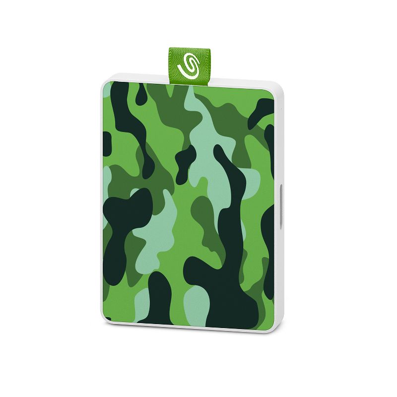 Seagate One Touch SSD 500GB External Solid State Drive Portable USB 3.0 Camo Green (STJE500407)