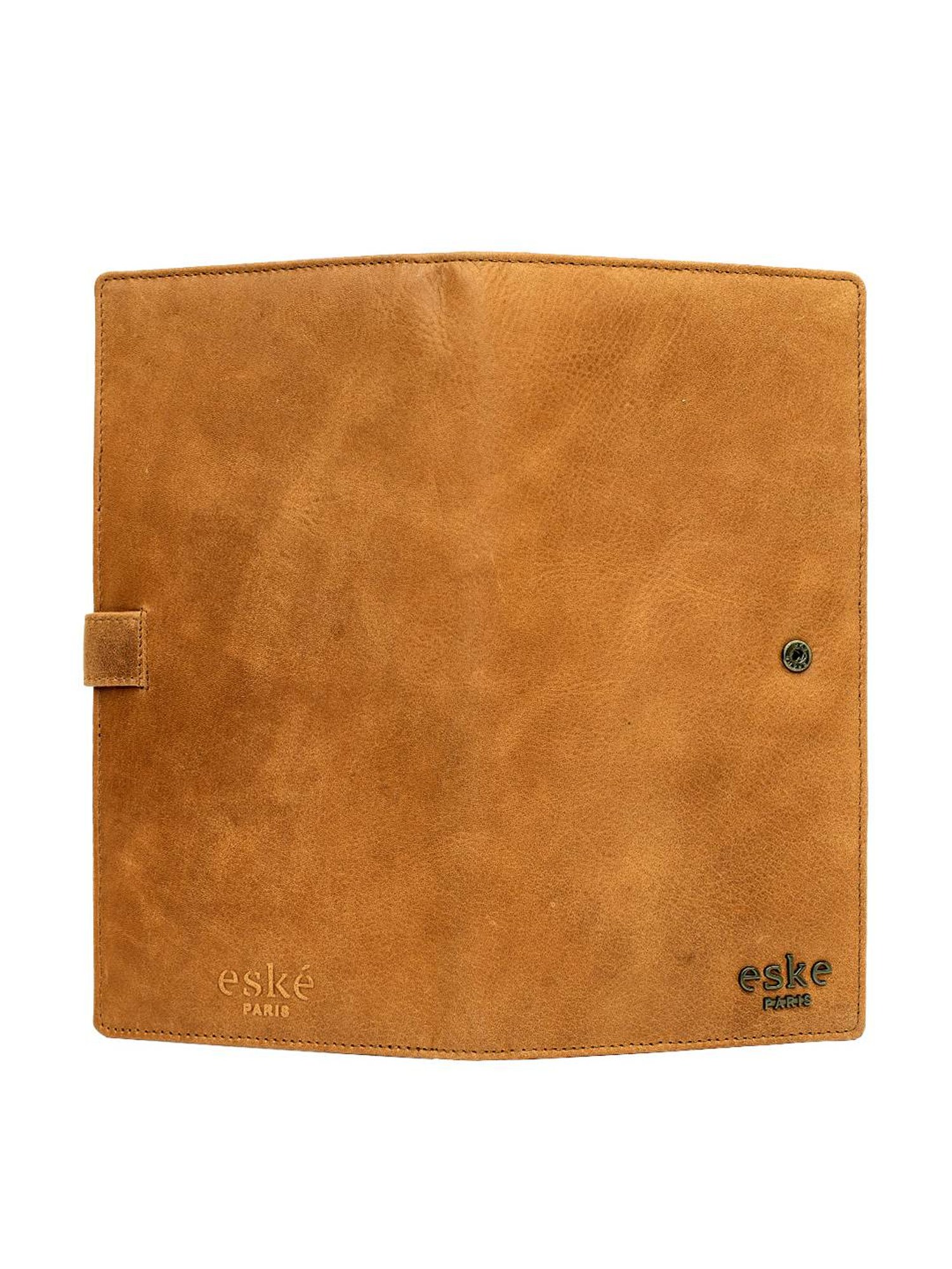 Eske Clover Brown Solid Small Passport Holder