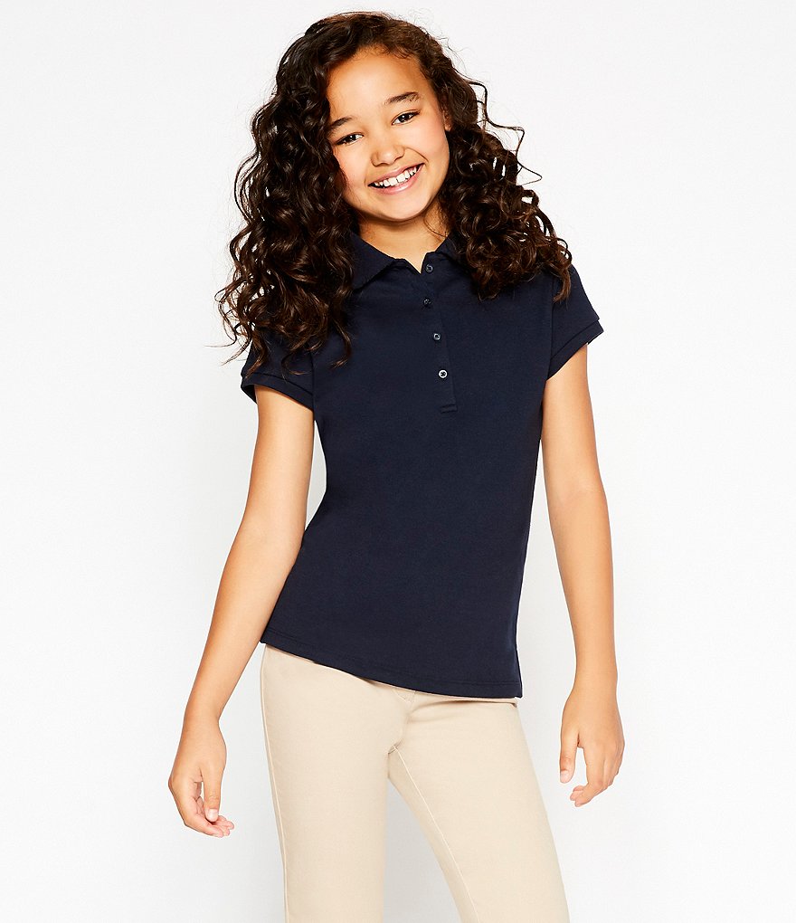 Nautica Big Girls 7-16 Short Sleeve Polo Shirt