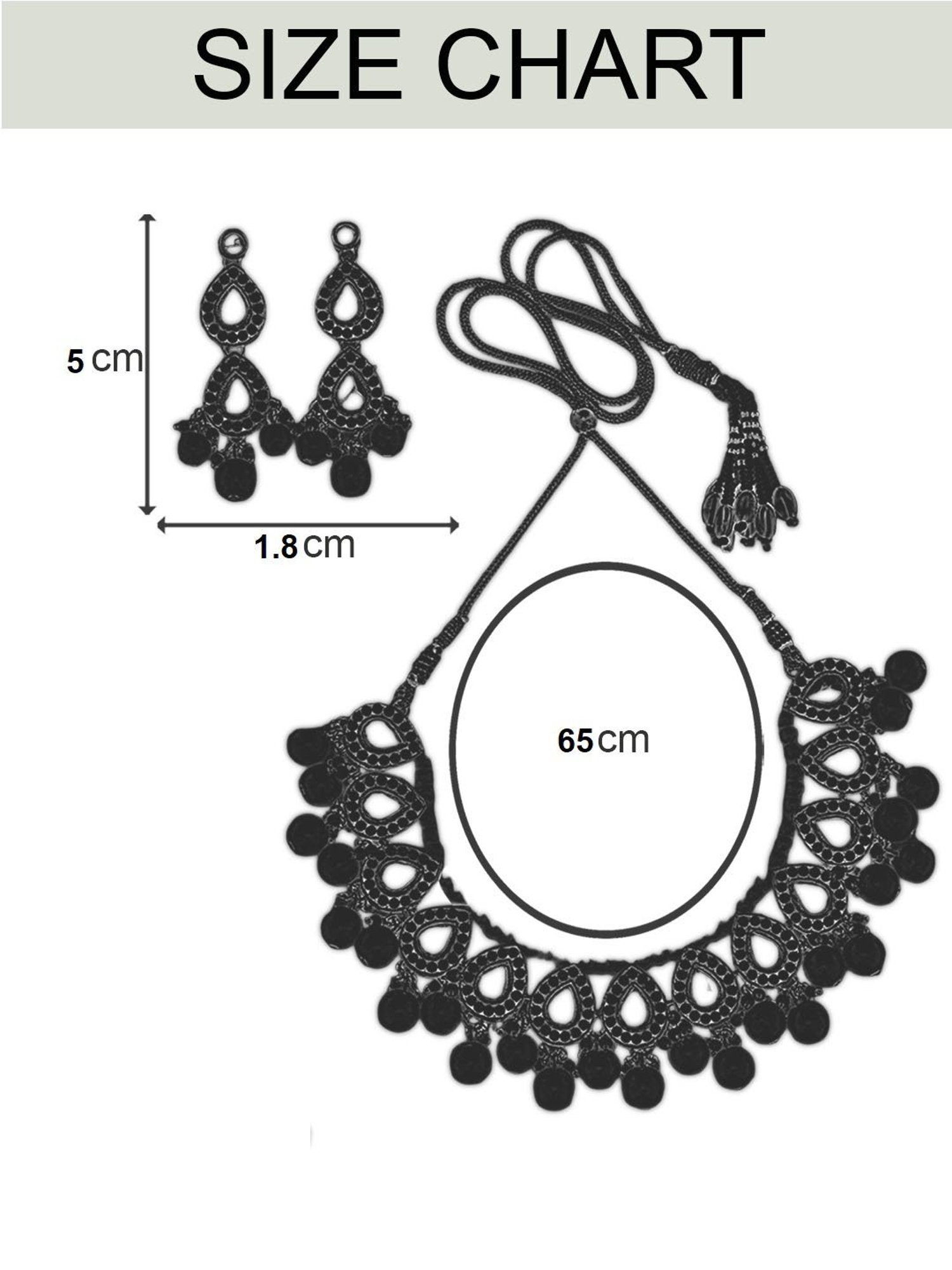 OOMPH Green Beads & Kundan Heavy Ethnic Jadau Choker Necklace Set with Drop Earrings