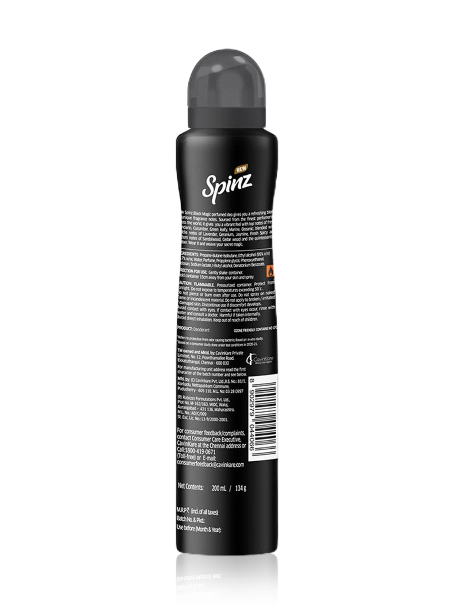 Spinz Black Magic Perfumed Deo for Women - 200 ml