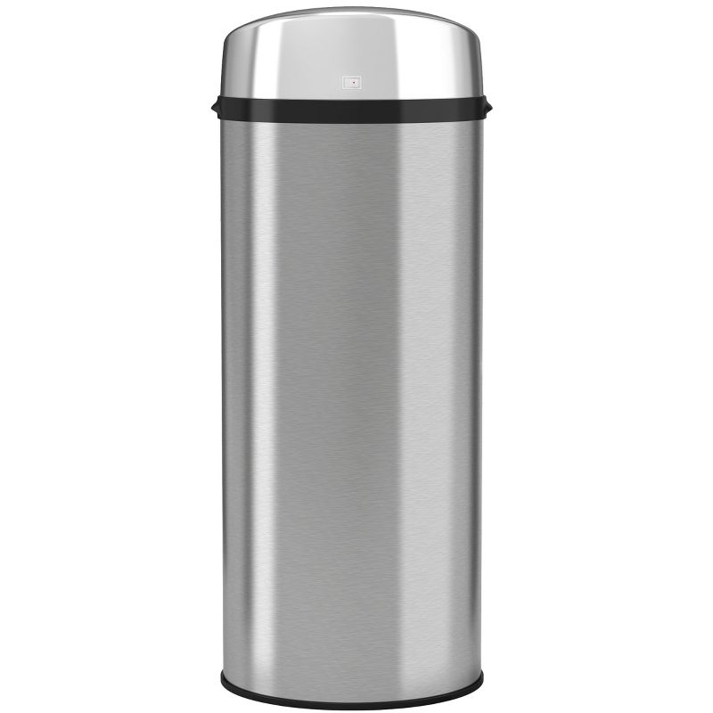 iTouchless Sensor Kitchen Trash Can with AbsorbX Odor Filter 13 Gallon Silver Stainless Steel