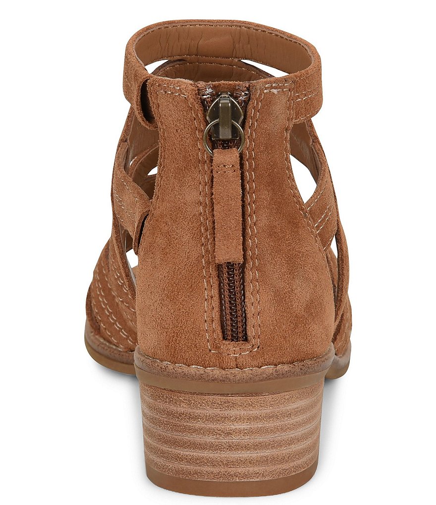 Comfortiva Betha Suede Gladiator Block Heel Sandals