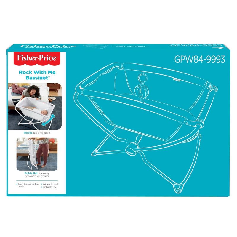 Simmons Kids' Silent Auto Gliding Deluxe Bassinet - Embossed Paisley