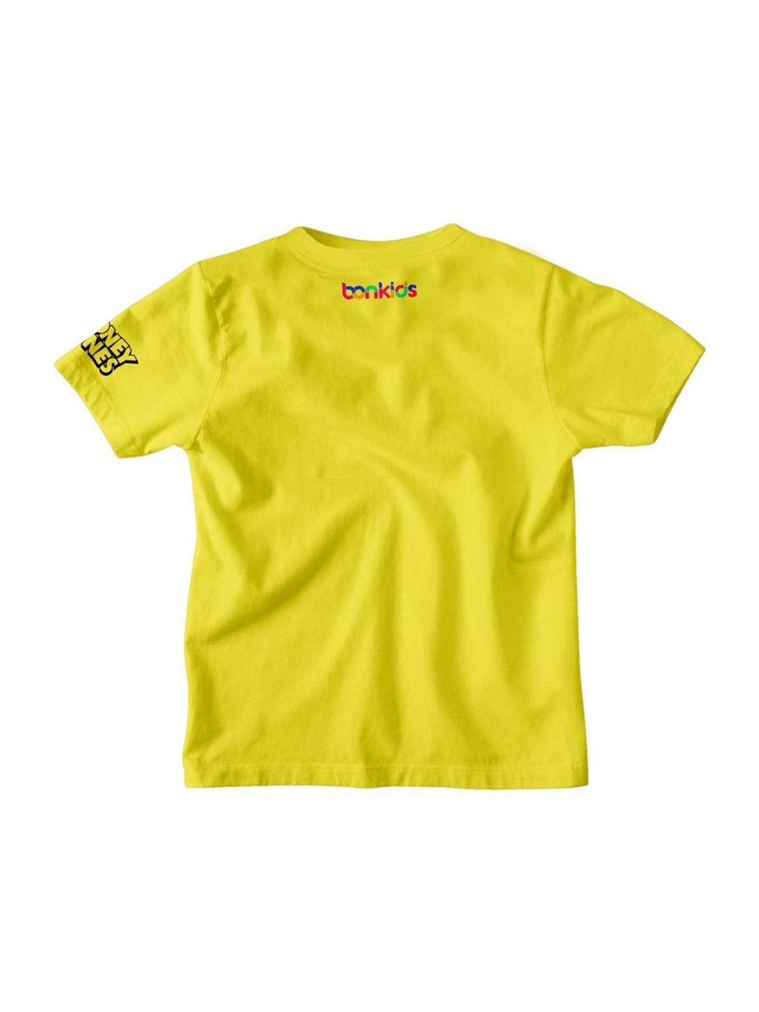 Bonkids Kids Yellow & White Cotton Printed Looney Tunes T-Shirt