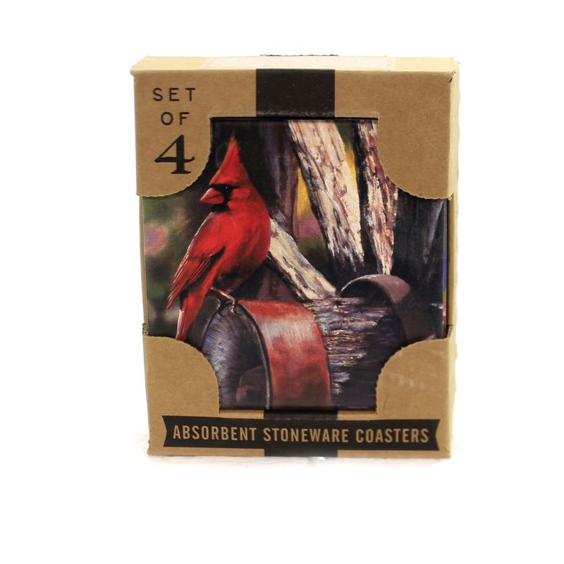 Tabletop 4.0" Cardinal Coasters Cork Back Absorbent Carson Home Accents  -  Coasters