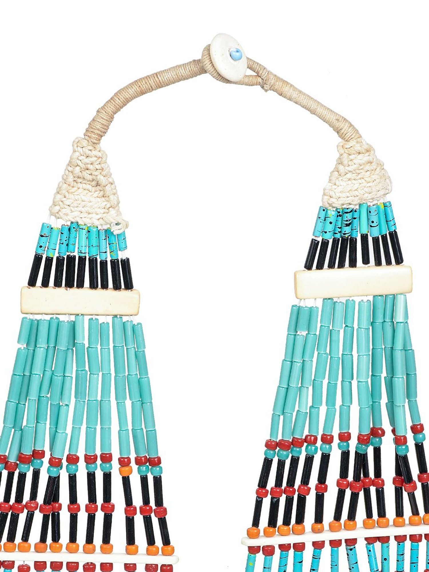 Imli Street Multicolor Vintage Naga Beaded Tribal Necklace