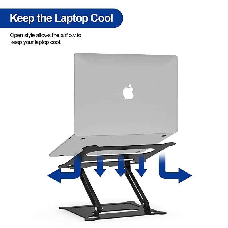 LS05 Aluminum Laptop Stand, Ergonomic Adjustable Notebook Stand, Riser Holder Computer Stand Compatible with Air, Pro, Dell, HP, Lenovo More 10-15.6" Laptops
