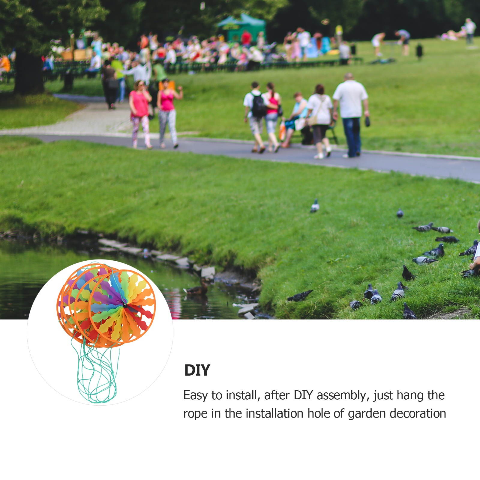 1 String of Yard Hanging Windmills Outdoor Windmills Garden Adornments for Yard Garden