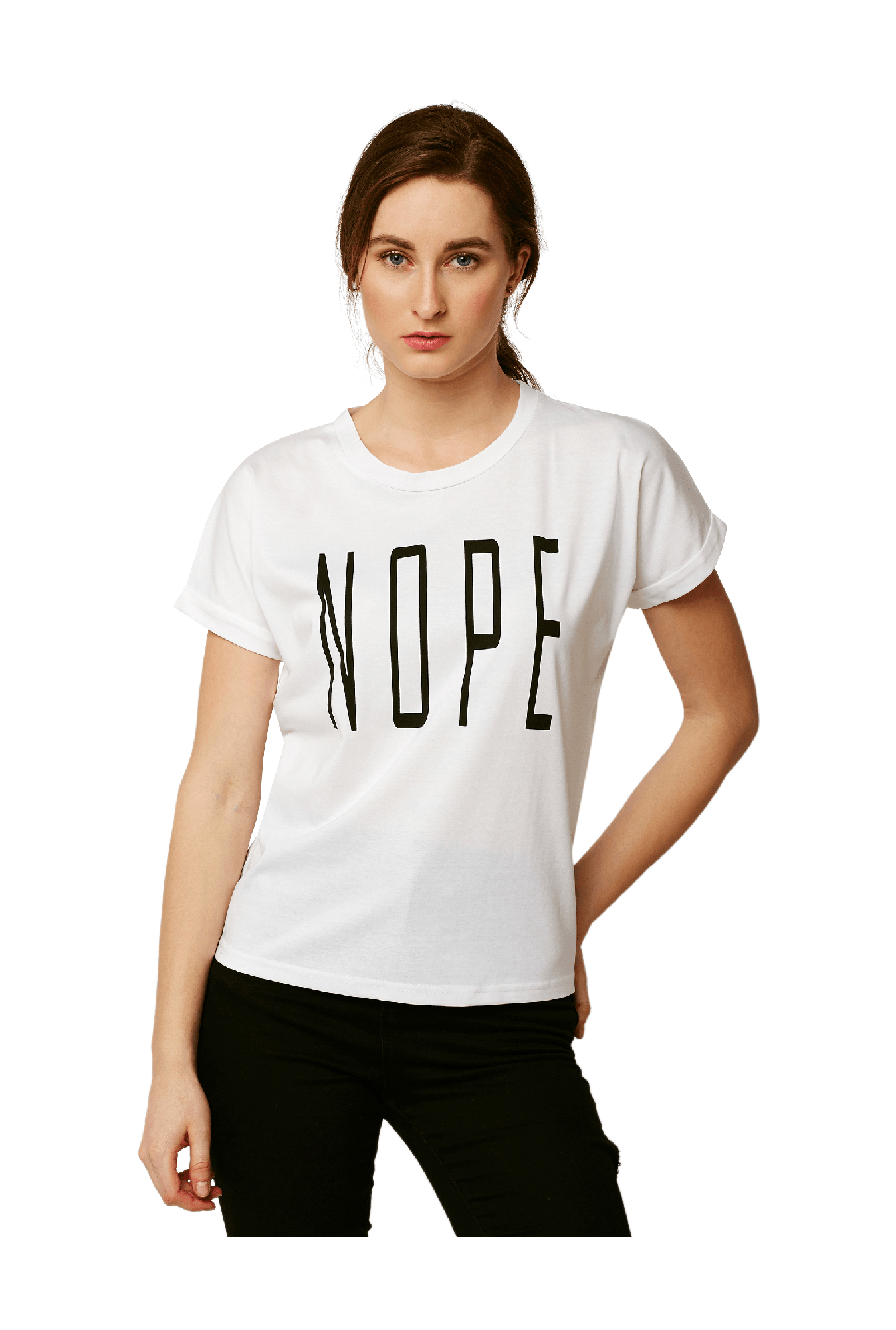 Miss Chase White Printed Cotton T-Shirt