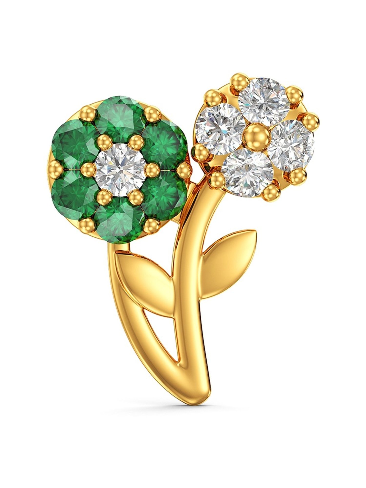 Joyalukkas 22k Dual Blossom Gold Nosepin for Women