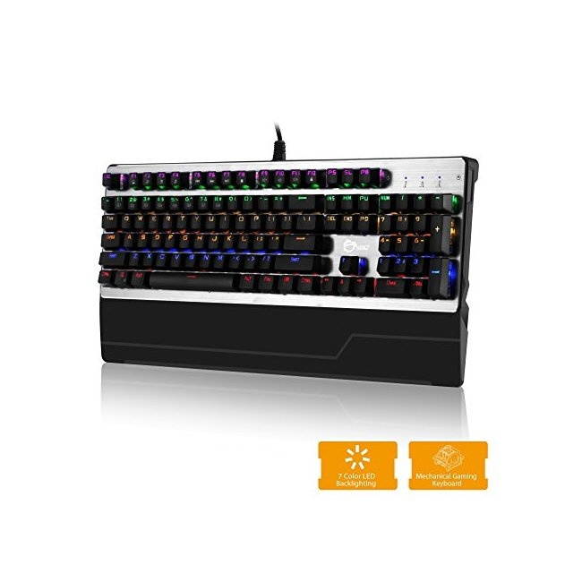 SIIG USB Wired Mechanical Gaming Keyboard With 7 Color LED Backlit