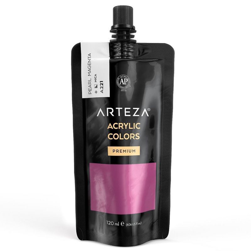 Arteza Metallic Acrylic Color, Pearl Marmalade, 120 ml - Single Color (ARTZ-9934)
