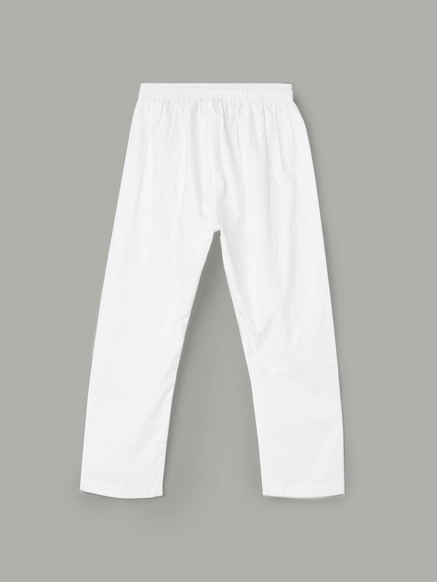 VASTRAMAY Boys Yellow & White Cotton Printed Full Sleeves Kurta Sets