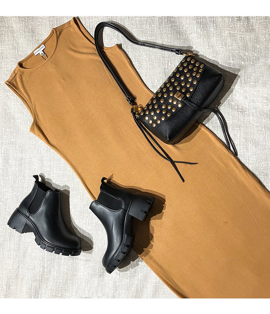 Steve Madden Howler Lugged Block Heel Chelsea Booties