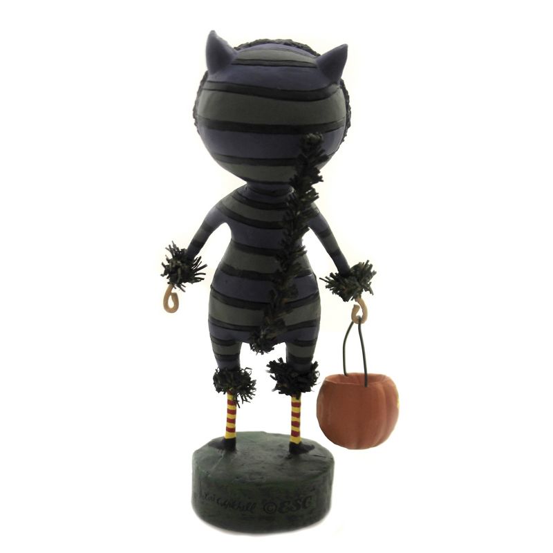 Lori Mitchell 6.5" Sour Puss Pumpkin Halloween Cat  -  Decorative Figurines