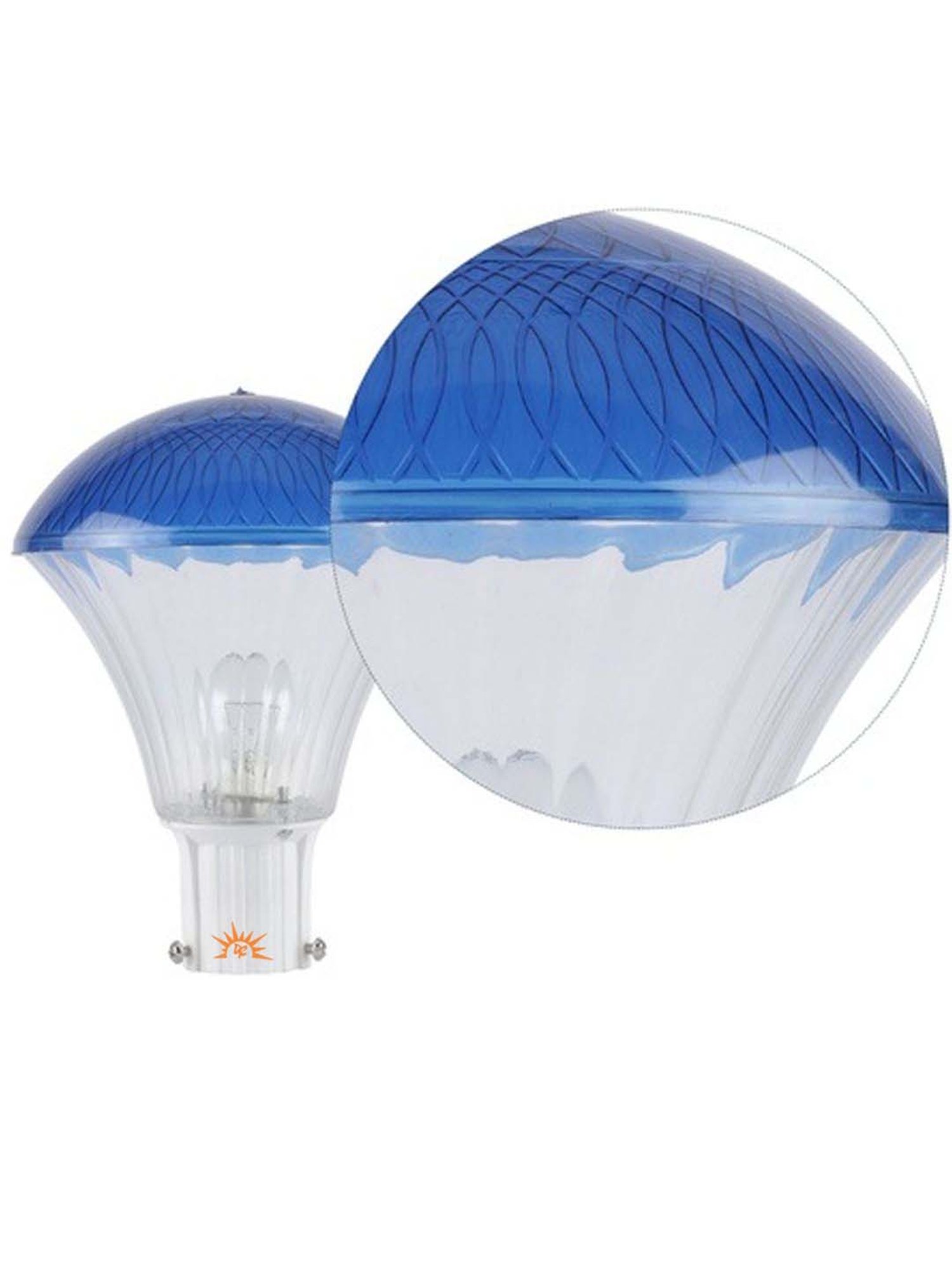 Pure Home and Living Grey Glass Trophy Shaped Table Lamp Stand