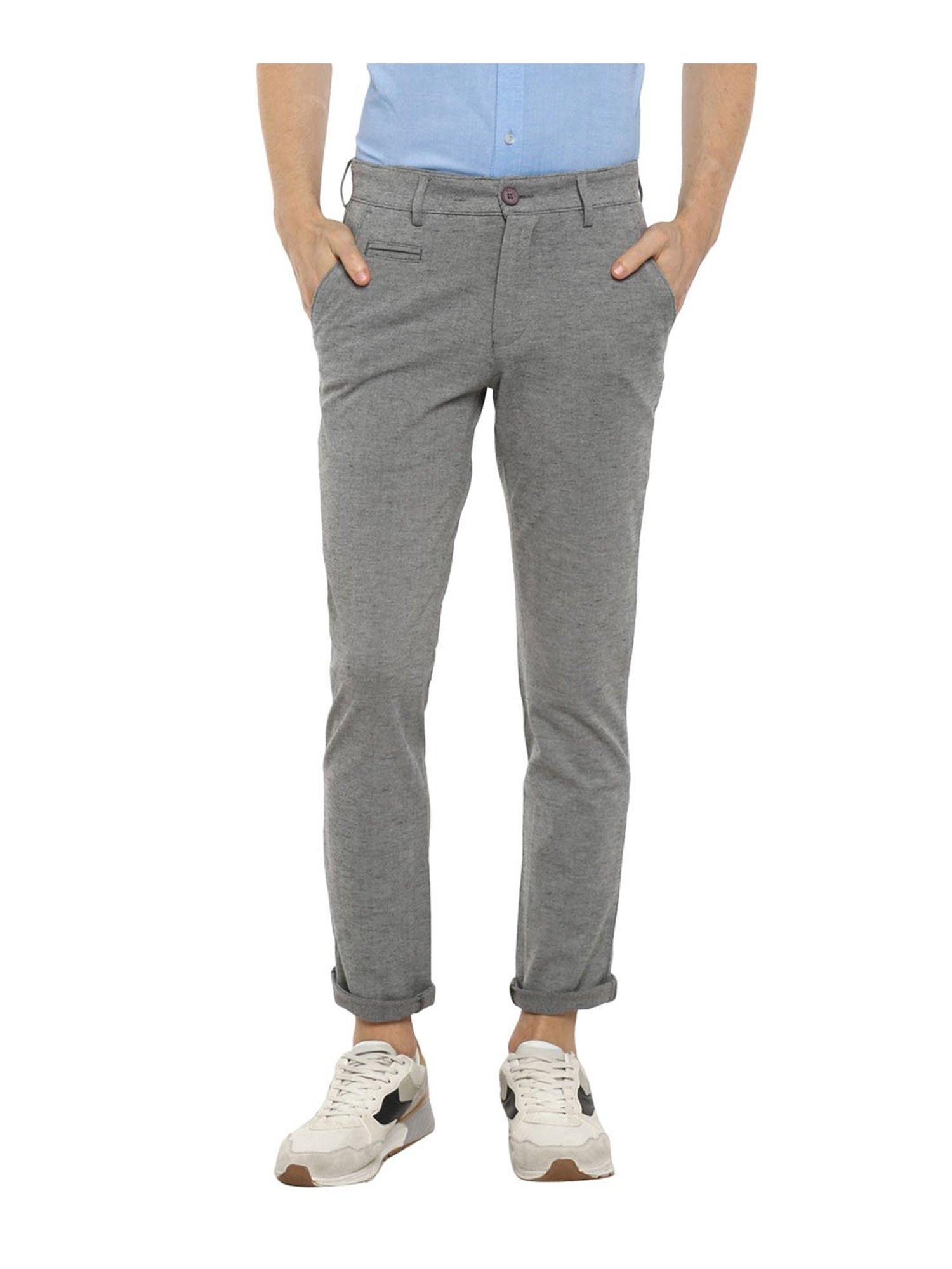 Red Chief Grey Regular Fit Trousers
