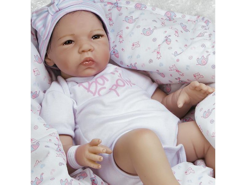 Paradise Galleries Reborn Baby Doll in Lifelike Flextouch Silicone Vinyl Baby Bundles: Spoiled, 19 inch, 7-Piece Ensemble