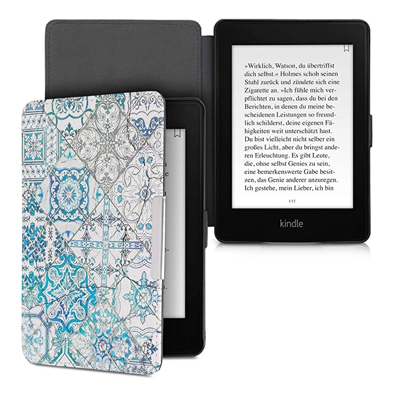 Case Compatible with  Kindle Paperwhite - Case e-Reader Cover - Beach Please Blue/Brown