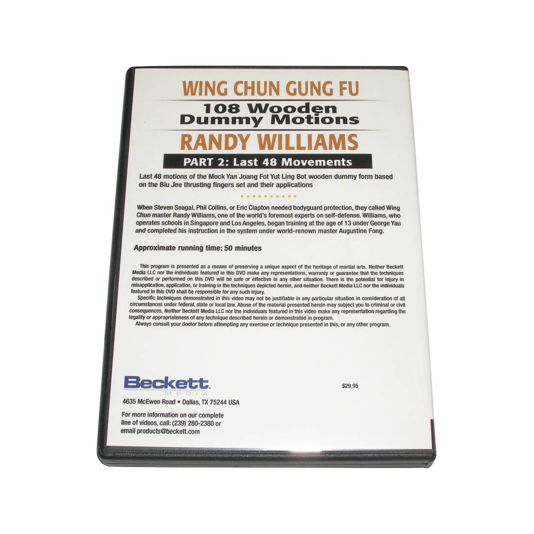 Wing Chun Gung Fu 108 Wooden Dummy Motions #2 DVD Williams WCW08-D mook jong