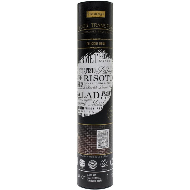 Prima Re-Design Decor Transfer-Delicious Menu 23"X31"