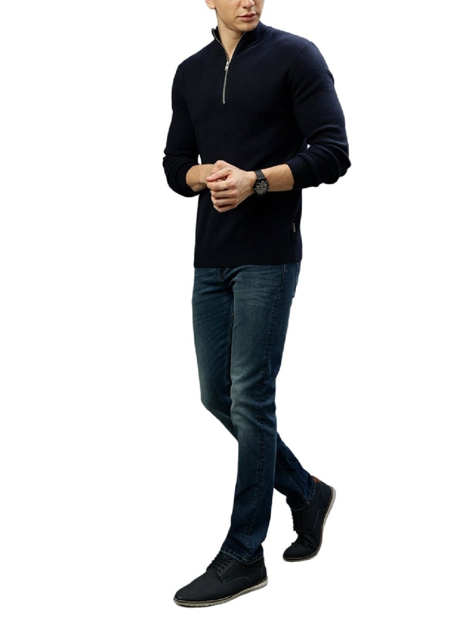 Lindbergh Blue Regular Fit Sweaters