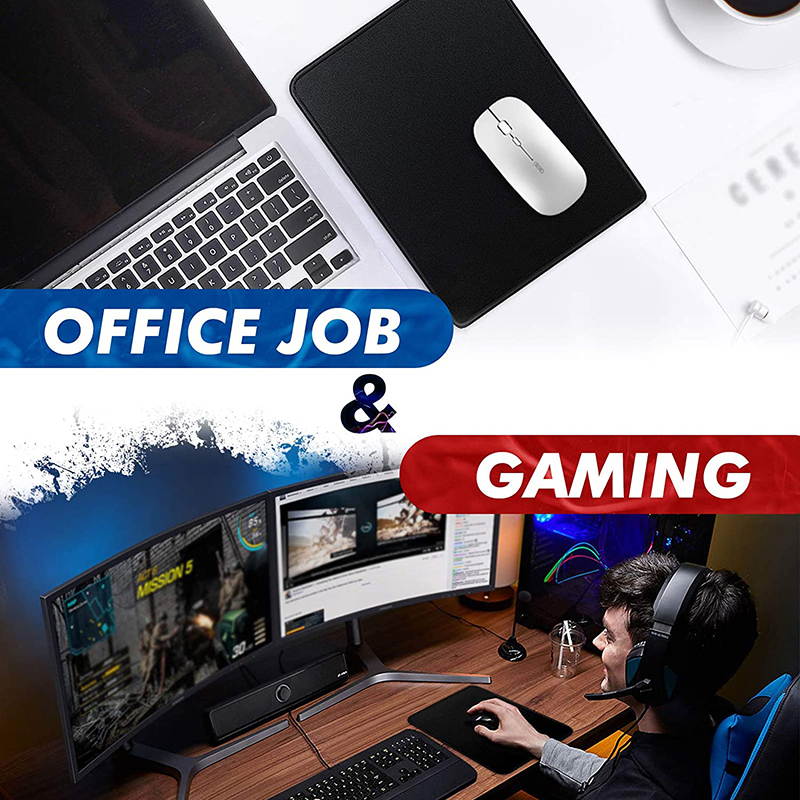 Mouse Pad With Non-Slip Rubber Base, Premium-Textured & Waterproof Computer Mousepad With Stitched Edges, Mouse Pads For Computers, Laptop, Gaming, Office & Home, 11.4 X 9.8 Incn