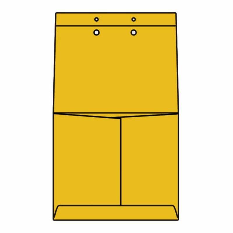 Open Side Classification Envelopes, 9" x 14-1/8", 28#, Tan Kraft, Reinforced Extension, Ungummed Flaps (Box of 100)