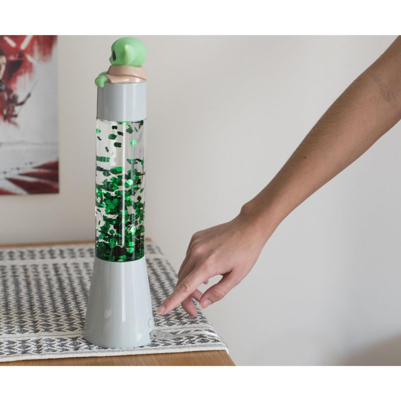 Robe Factory LLC Star Wars: The Mandalorian, The Child 14-Inch 3D Top Glitter Motion Lamp Light